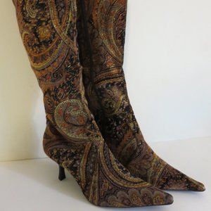 Women's Diba Tapestry Heeled Pointed Toe Boot